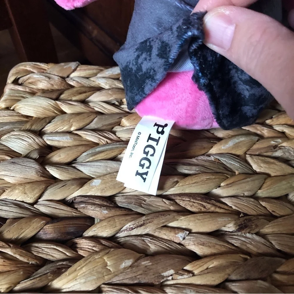Piggy black and pink stuffed animals